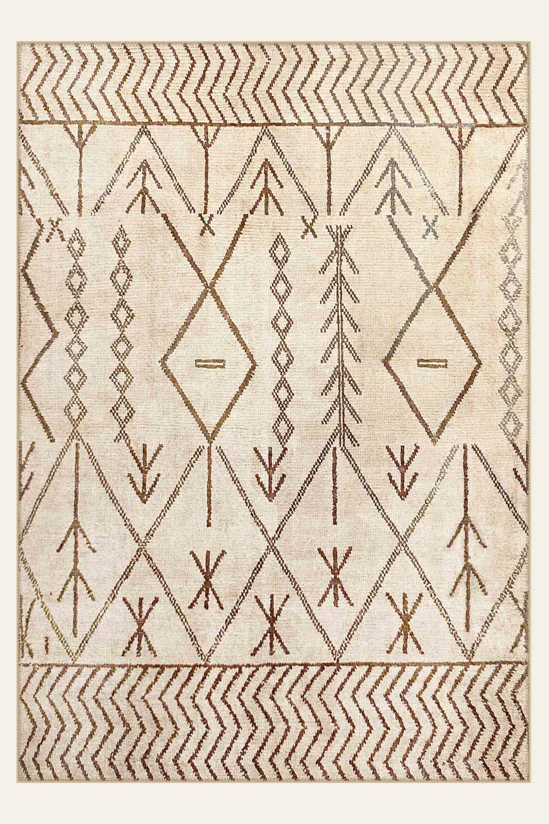 Atlas Whisper washable rug, an even Berber field that reads well in a round shape