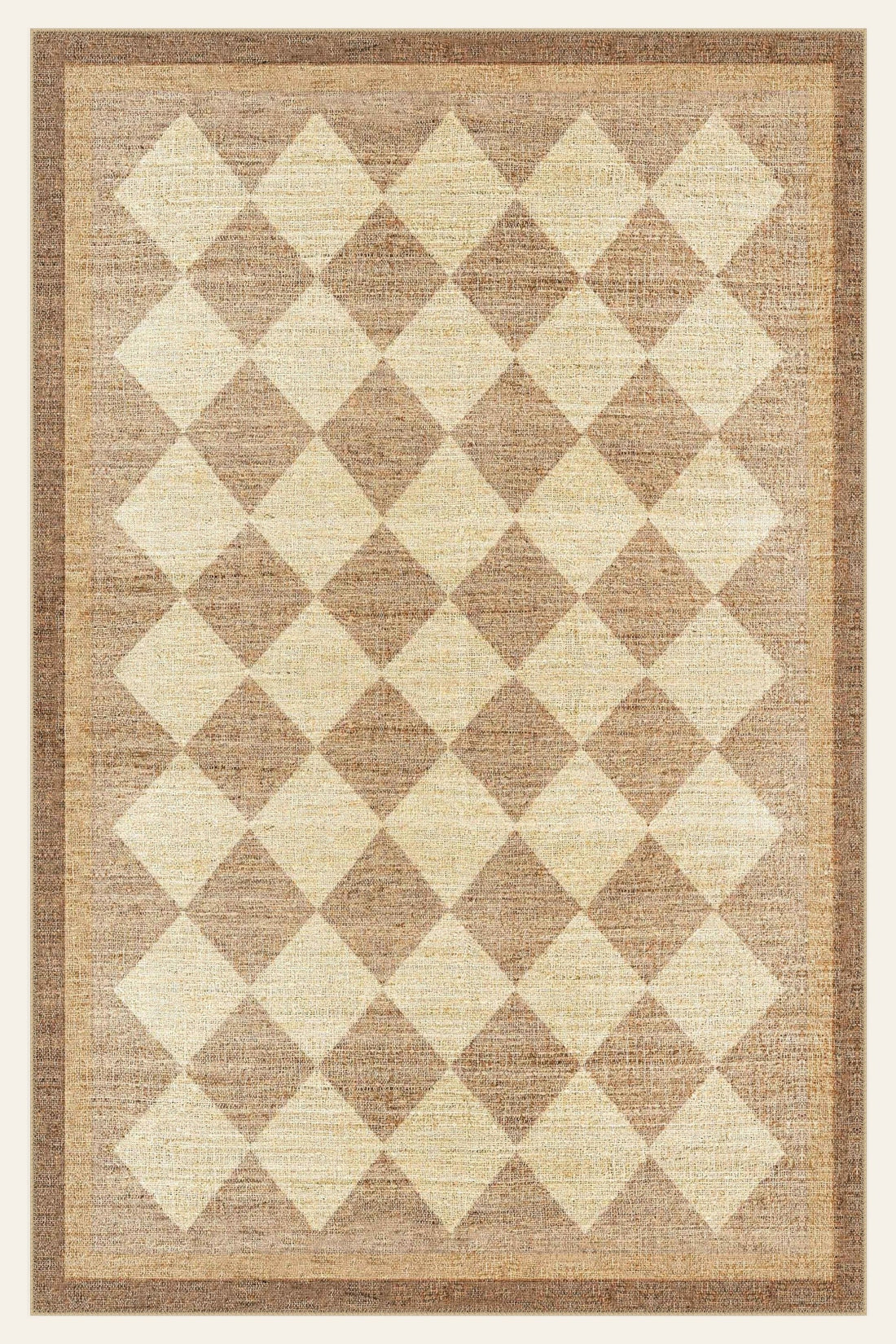 Harlequin Sand washable rug, a repeating diamond lattice suited to a narrow runner