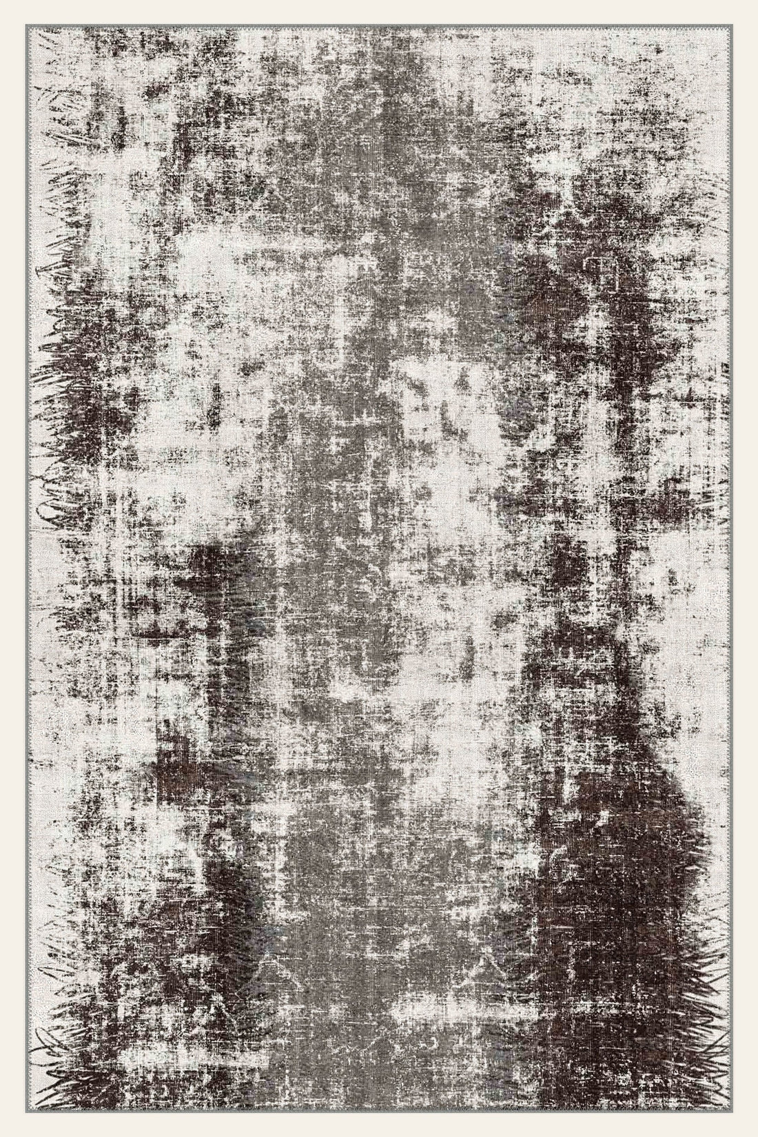 Umber Storm washable rug, a soft abstract ground in gold and camel tones