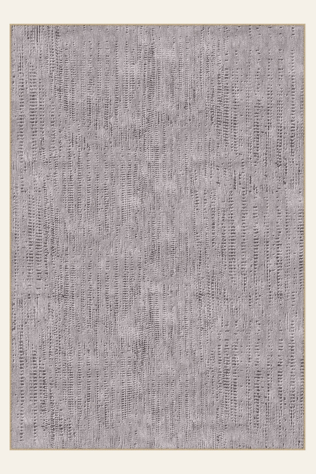 Mauve Mist washable rug, a soft grey-violet ground with a subtle stitched texture
