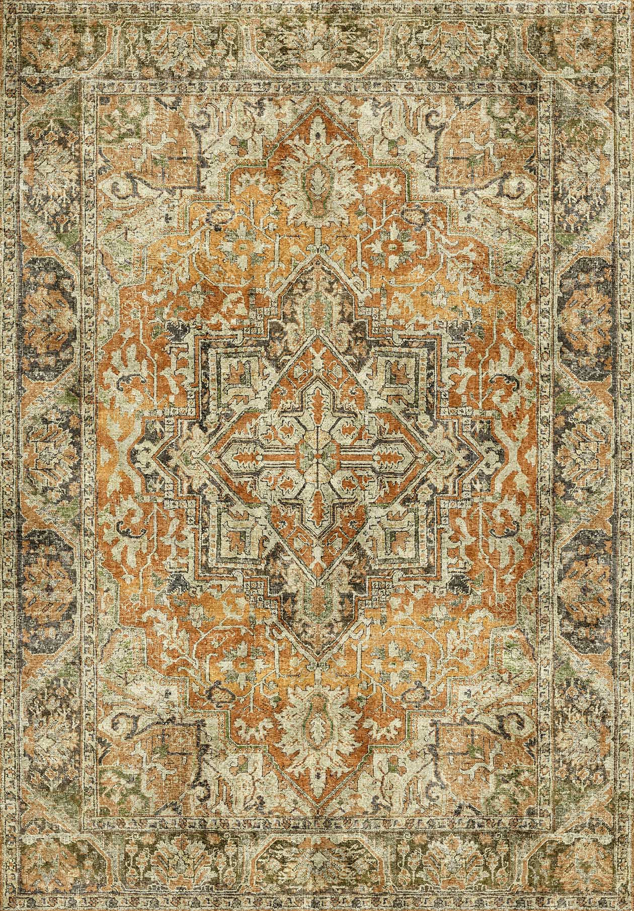 Ember Medallion - Washable Rug - RP2006 (Custom Size)