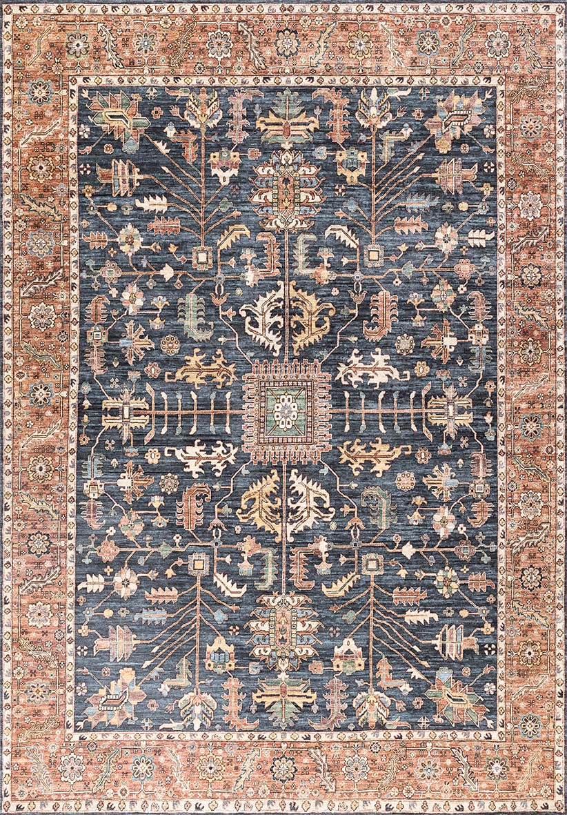 Midnight Caravan - Washable Rug - RP2007 (Custom Size)