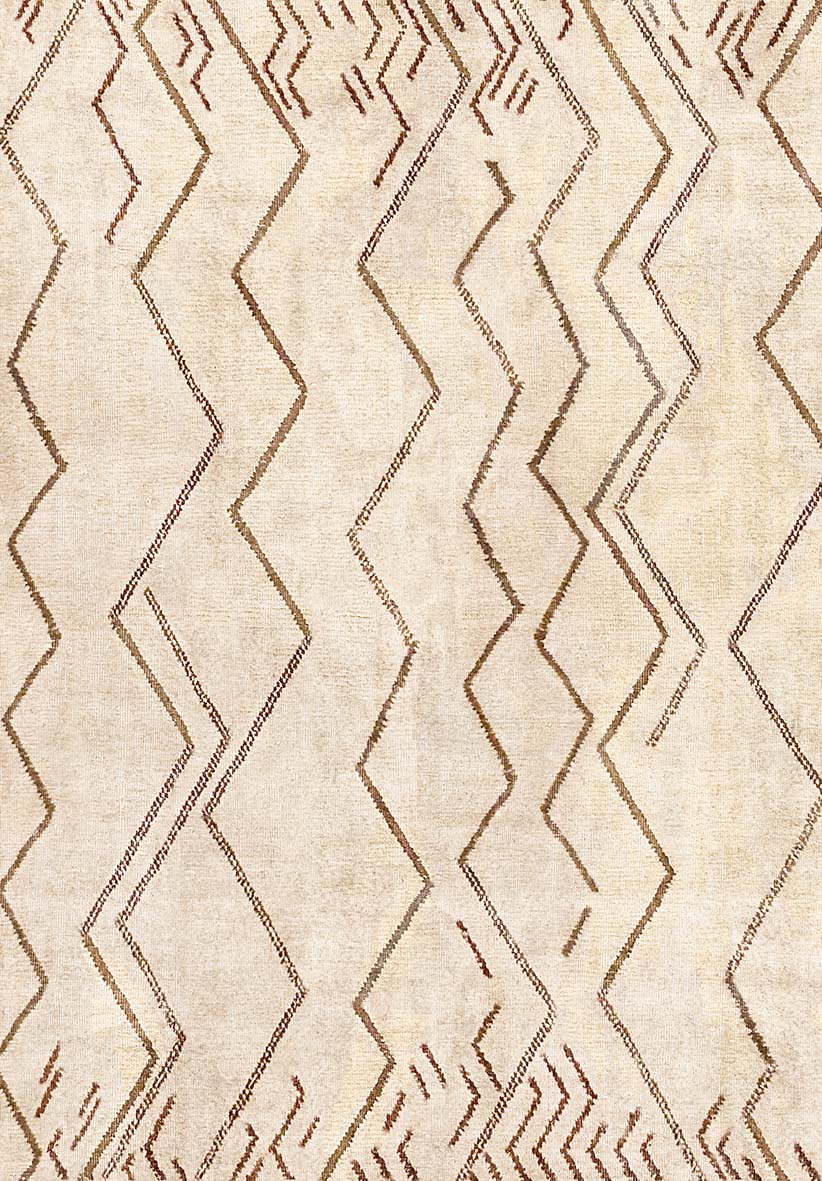 Zigzag Nomad - Washable Rug - RP2013 (Custom Size)