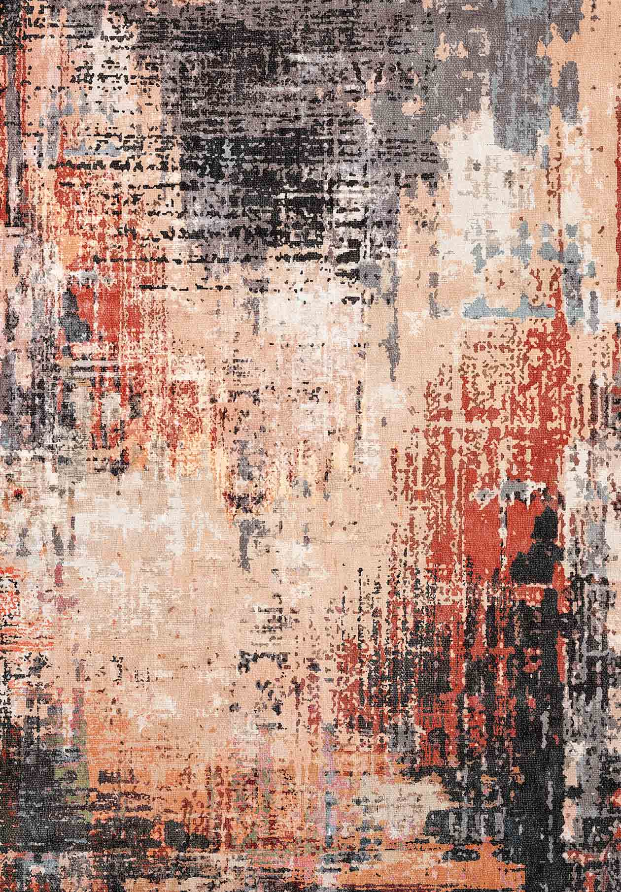 Ashfield Terracotta Multi - Washable Rug - RP2034 (Custom Size)