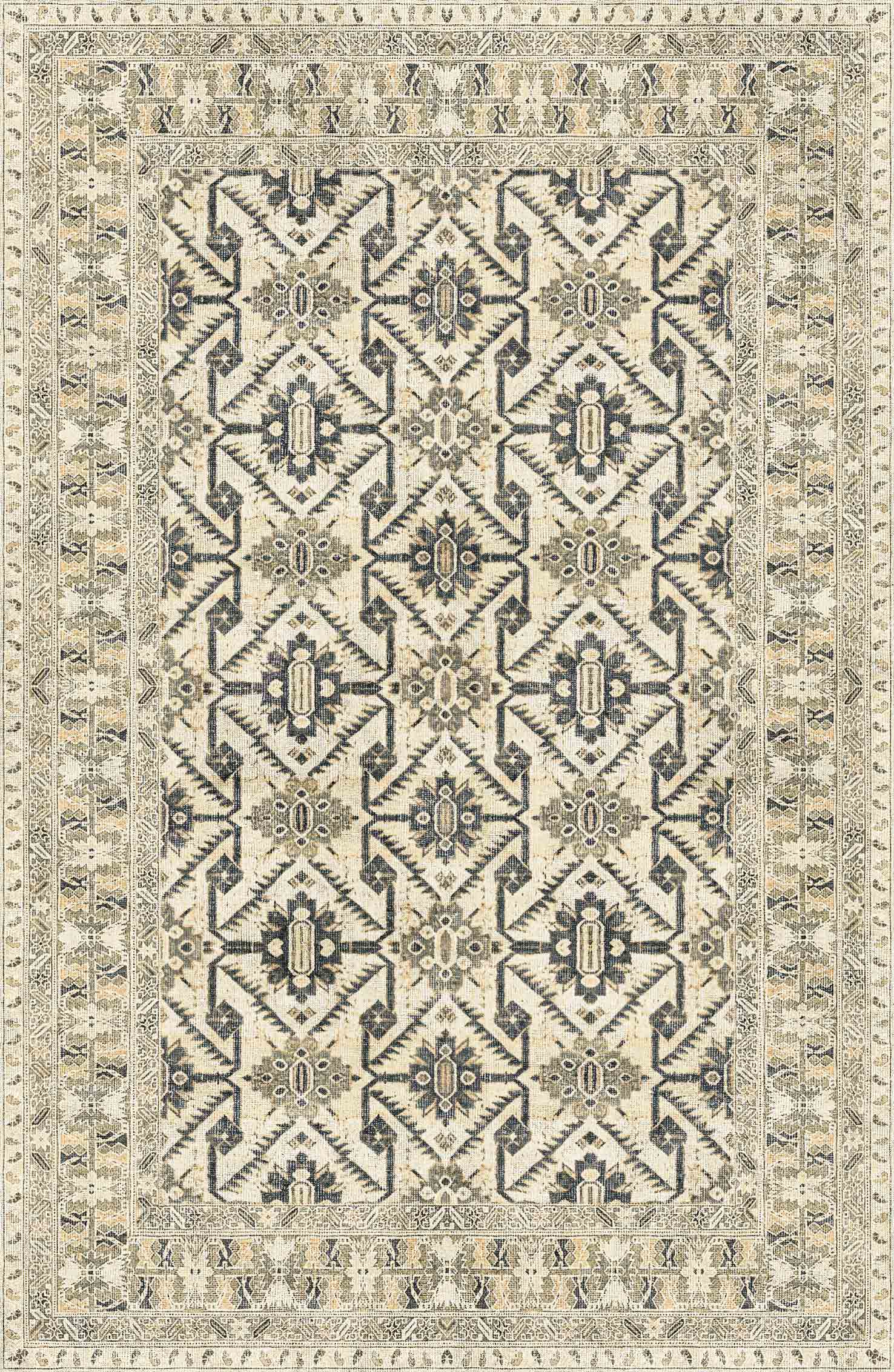 Sage Trellis - Washable Rug - RP2035 (Custom Size)