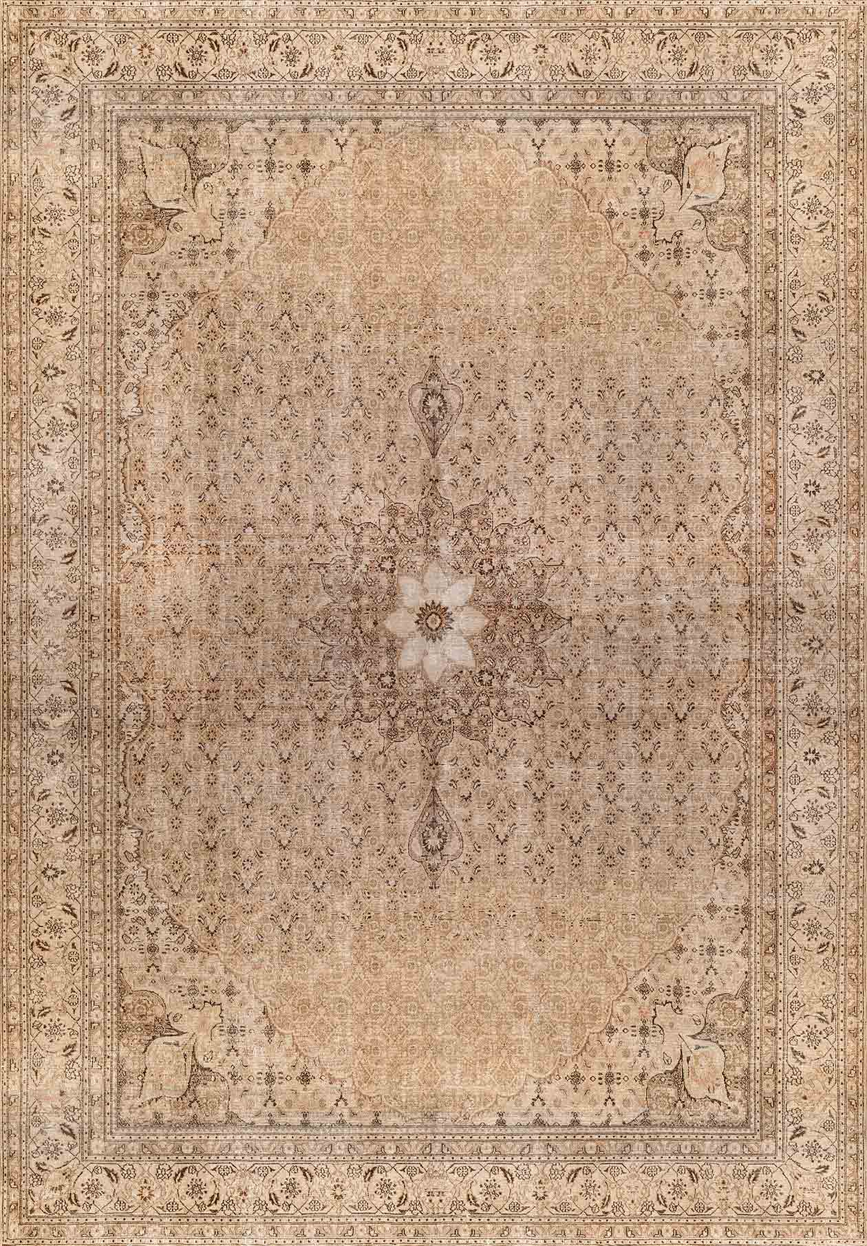 Antique Sand - Washable Rug - RP2039 (Custom Size)
