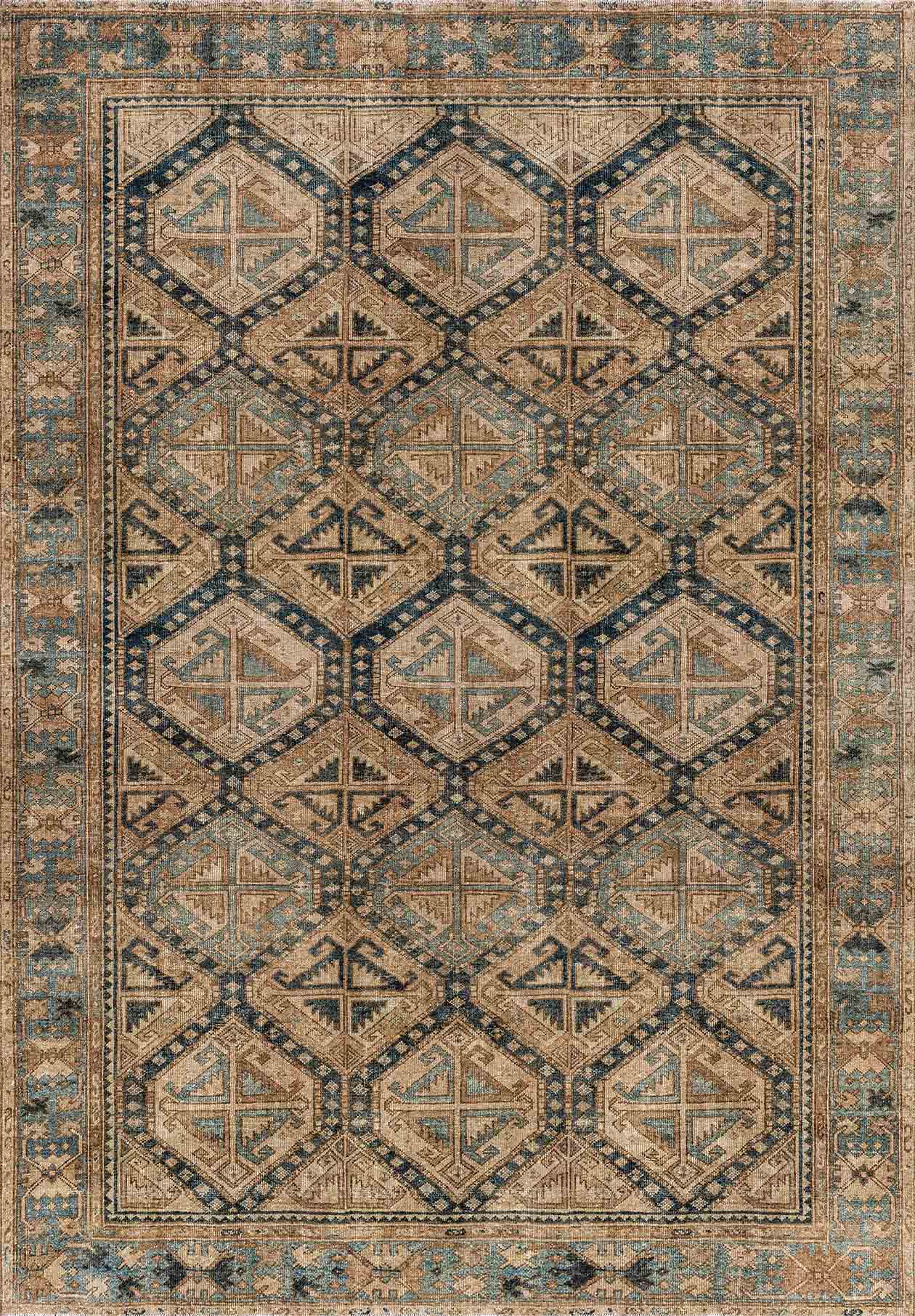Honeycomb Tribe - Washable Rug - RP2044 (Custom Size)