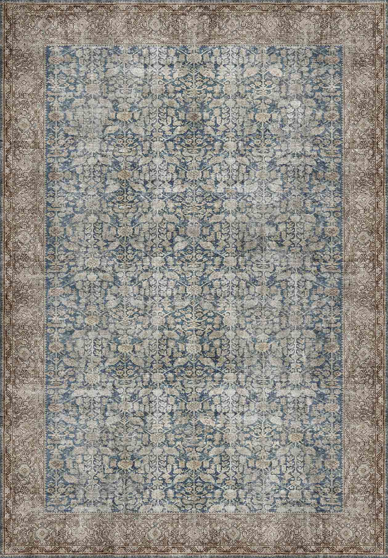 Slate Garden - Washable Rug - RP2045 (Custom Size)