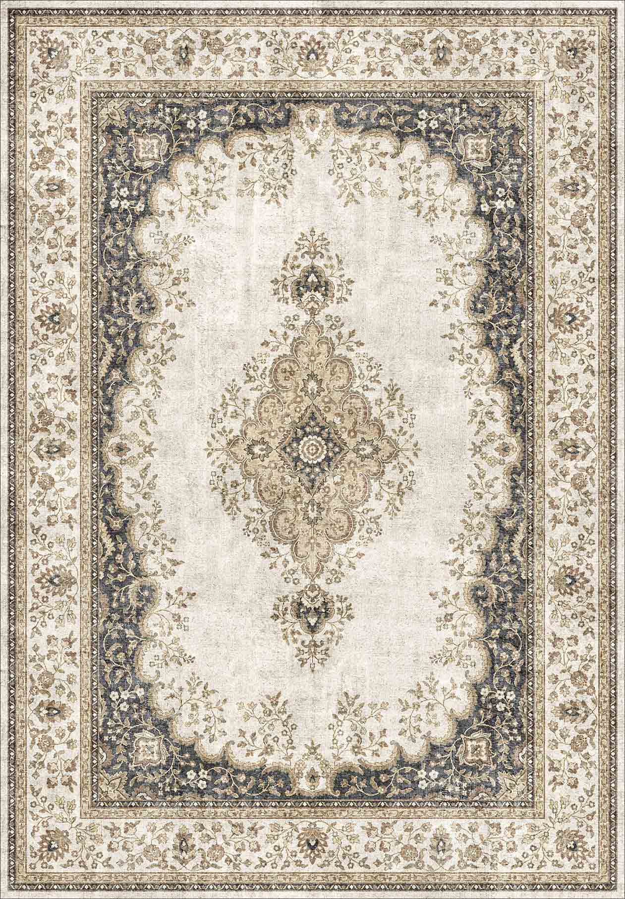 Kerman Pearl - Washable Rug - RP2052 (Custom Size)