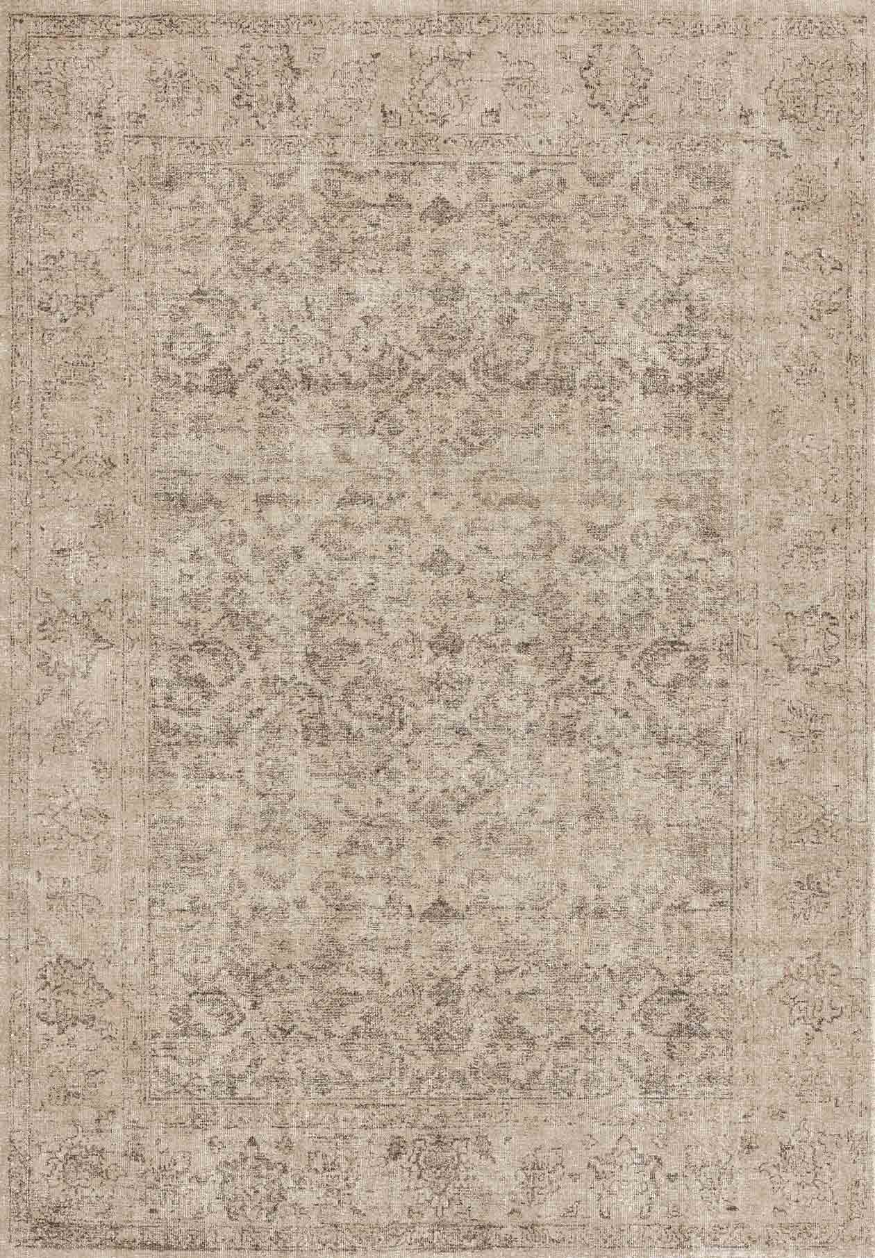 Taupe Medallion - Washable Rug - RP2056 (Custom Size)