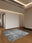 Aegean Wash Grey square washable area rug with non-slip backing, machine washable