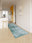 Aegean Wash Turquoise washable runner rug for hallways and kitchens, low-pile non-slip