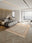 Apricot Herati rectangular washable rug styled in a modern living space