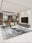 Ashfield Charcoal washable area rug in a styled room, rectangular, low-pile cotton blend