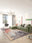 Ashfield Terracotta Multi machine washable rectangular area rug with non-slip backing