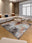 Ashfield Terracotta Multi square washable area rug with non-slip backing, machine washable