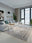 Botanical Panel washable area rug in a styled room, rectangular, low-pile cotton blend