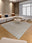 Caramel Plaid square washable area rug with non-slip backing, machine washable