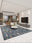 Cypress Night machine washable rectangular area rug with non-slip backing