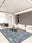 Cypress Night rectangular washable rug styled in a modern living space