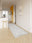 Damask Fog washable runner rug for hallways and kitchens, low-pile non-slip