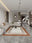 Desert Frame machine washable rectangular area rug with non-slip backing