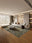 Ember Medallion machine washable rectangular area rug with non-slip backing