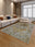 Ember Medallion rectangular washable rug styled in a modern living space