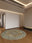 Ember Medallion round washable area rug, machine washable low-pile cotton blend