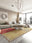 Gabbeh Harvest washable area rug in a styled room, rectangular, low-pile cotton blend
