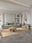 Gabbeh Trail washable area rug in a styled room, rectangular, low-pile cotton blend