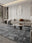 Graphite Wash rectangular washable rug styled in a modern living space