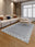 Harbor Check rectangular washable rug styled in a modern living space
