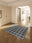 Harlequin Slate square washable area rug with non-slip backing, machine washable