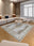 Kerman Pearl square washable area rug with non-slip backing, machine washable