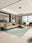 Lagoon Mist machine washable rectangular area rug with non-slip backing
