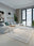 Linen Lines washable area rug in a styled room, rectangular, low-pile cotton blend