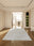 Linen Lines rectangular washable rug styled in a modern living space