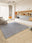 Mauve Mist square washable area rug with non-slip backing, machine washable