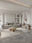 Maze Lines washable area rug in a styled room, rectangular, low-pile cotton blend