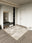 Maze Lines square washable area rug with non-slip backing, machine washable