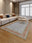 Meadow Stripe machine washable rectangular area rug with non-slip backing