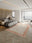 Meadow Stripe rectangular washable rug styled in a modern living space
