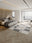 Modernist Blocks square washable area rug with non-slip backing, machine washable