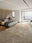 Mosaic Garden rectangular washable rug styled in a modern living space