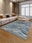 Pacific Waves machine washable rectangular area rug with non-slip backing