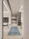 Pacific Waves washable runner rug for hallways and kitchens, low-pile non-slip