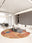 Patchwork Bazaar round washable area rug, machine washable low-pile cotton blend