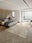 Patchwork Fade rectangular washable rug styled in a modern living space