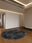 Patchwork Noir round washable area rug, machine washable low-pile cotton blend